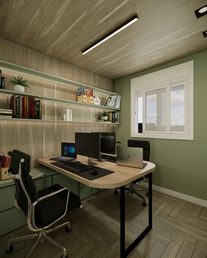 Imagem de capa do projeto Home office de 7 m² em apartamento em Igrejinha, RS