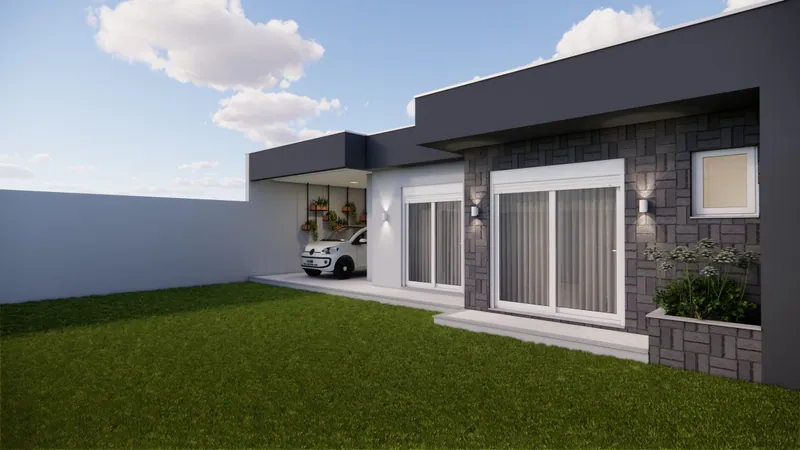 Nova suíte de 25 m² em uma casa em Taquara, RS: ambiente projetado pela Corgê Arquitetura (imagem 3 de 16)