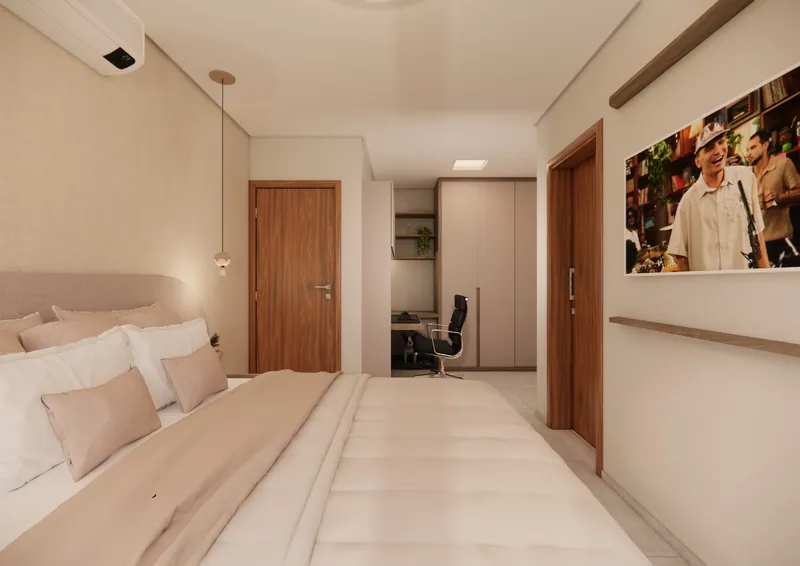 Nova suíte de 25 m² em uma casa em Taquara, RS: ambiente projetado pela Corgê Arquitetura (imagem 6 de 16)