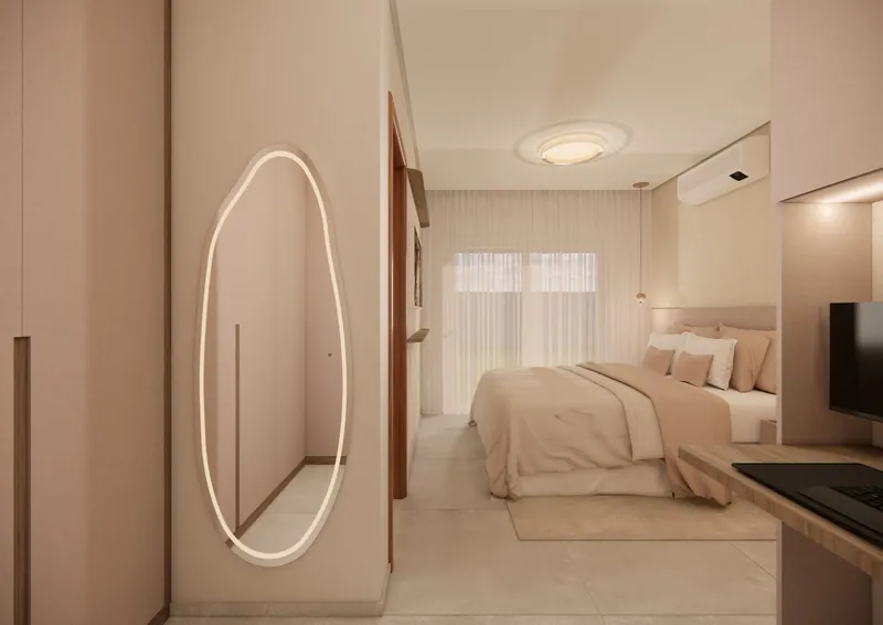 Nova suíte de 25 m² em uma casa em Taquara, RS: ambiente projetado pela Corgê Arquitetura (imagem 8 de 16)