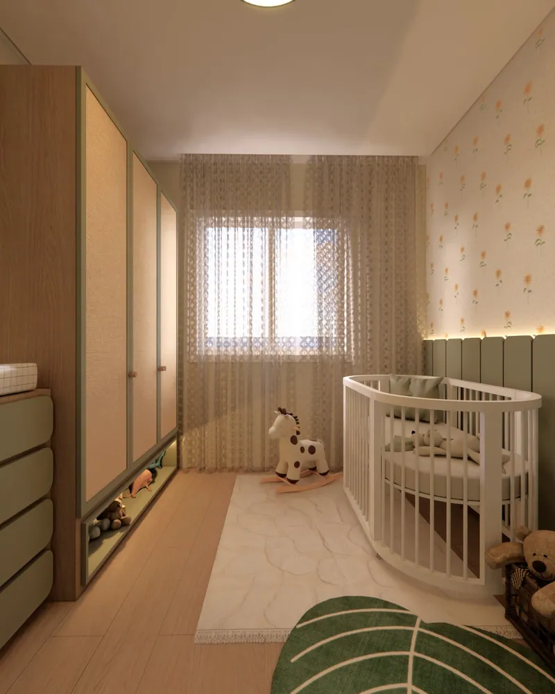 Imagem de capa do projeto Quarto de bebê com 7 m² em apartamento em Taquara, RS