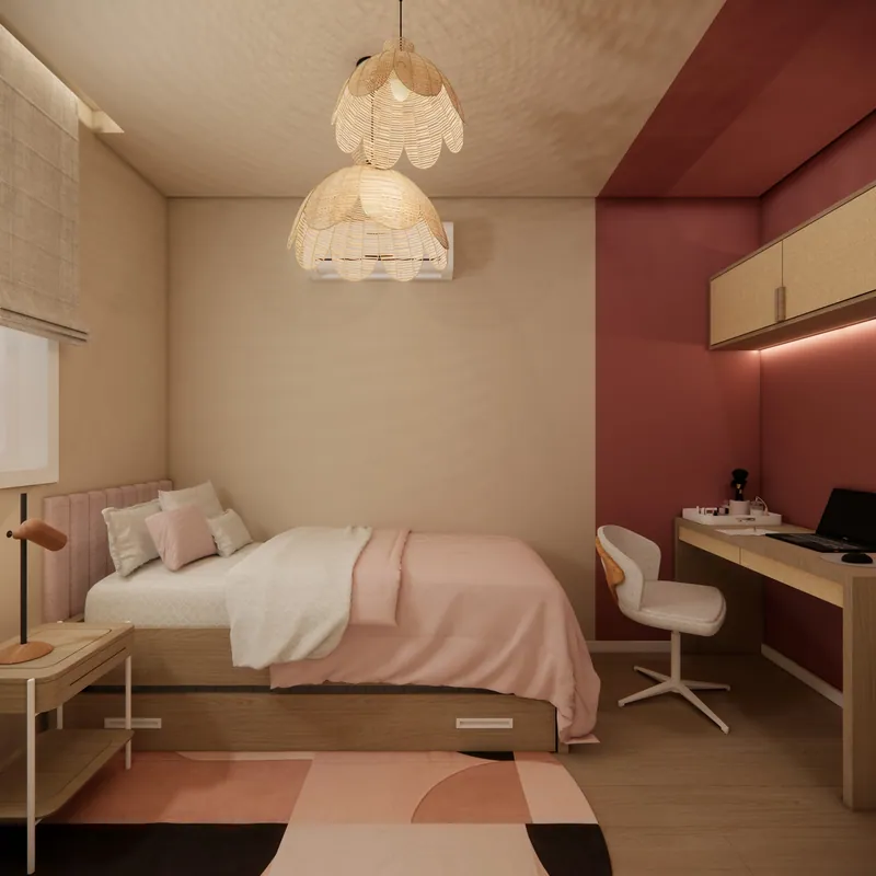 Imagem de capa do projeto Quarto de menina adolescente, 9 m² em residência em Taquara, RS