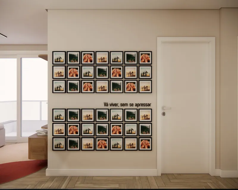 Sala de estar integrada de 30 m² em apartamento em Igrejinha, RS: ambiente projetado pela Corgê Arquitetura (imagem 5 de 10)
